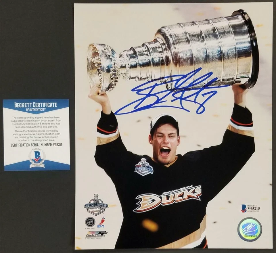 Foto firmada por Ryan Getzlaf 8x10 Anaheim Ducks Stanley Cup autógrafo ~ certificado de autenticidad BAS Foto 1 de 1
