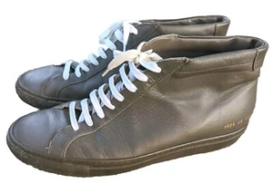 Common Projects Achilles Mid High Top Green Leather Sneakers Shoes 13 Men’s 46 - Picture 1 of 17