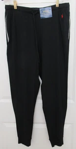 POLO RALPH LAUREN Men's Lounge Jogger Pants Black Red Pony Logo Size Large NWT - Picture 1 of 6