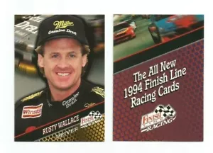 RUSTY WALLACE 1994 FINISH LINE RACING PROMO CARD WITH HEADER CARD-LOOK !! - Picture 1 of 1