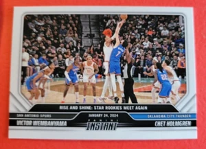 Victor Wembanyama ROOKIE CARD PANINI INSTANT CHET HOLMGREN VS WEMBY THUNDER SPUR - Picture 1 of 2