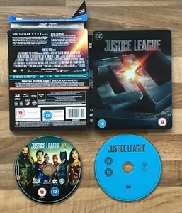 JUSTICE LEAGUE - 3D & 2D BLU-RAY STEELBOOK LIMITED EDITION HMV EXCLUSIVE - Picture 1 of 14