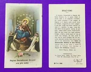 SANTINO HOLY CARD, REGINA SACRATISSIMI ROSARII -RIF. 6868 - Picture 1 of 1