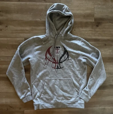 Texas Tech Red Raiders Hoodie S Gray Nike Center Swoosh NCAA 90s Skateboarding - Image 1 of 4