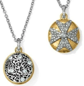 Neu mit Etikett Brighton ANATOLIEN UNENDLICHKEITSKREUZ Gold Silber Wendehalskette UVP 88 $ - Bild 1 von 5