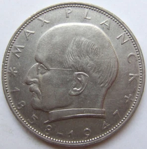 Coin Federal Republic of Germany Max Planck 2 DM 1967 D in Extremely fine - Picture 1 of 2