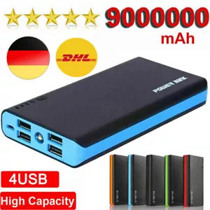 9000000mAh Powerbank Externer Batterie Ladegerät ZusatzAkku 4 USB Für Alle Handy - Bild 1 von 21