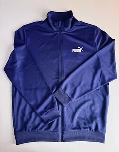 PUMA  Mens Purple with White Logo Track  Jacket Size L NWOT - Picture 1 of 7