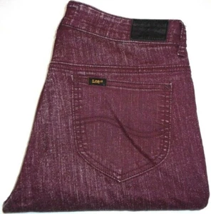 LEE WOMENS SIZE 11 MEASURED W28 X L30 MID SKINNY MAROON DENIM JEANS - Picture 1 of 6