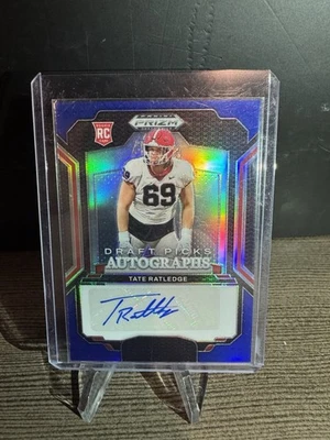 Panini Prizm Draft Tate Ratledge 2025 azul automático novato/249 Georgia Bulldogs Foto 1 de 4