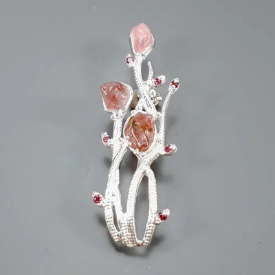 Broche de turmalina natural para joyería de plata de ley 925/NB30012 Foto 1 de 4