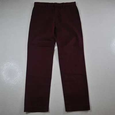 Banana Republic 31x32 Maroon Red Tapered Rapid Movement Chino Mens Pants - Imagem 1 de 4