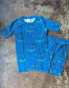 Hanna Andersson Loch Ness Monster Short John Pajama Set Size 140 (10) - Picture 1 of 3