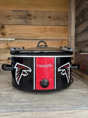 NFL Atlanta Falcons 6 Quart Crock Pot Slow Cooker Cook & Carry Football (Note) - Image 1 of 4