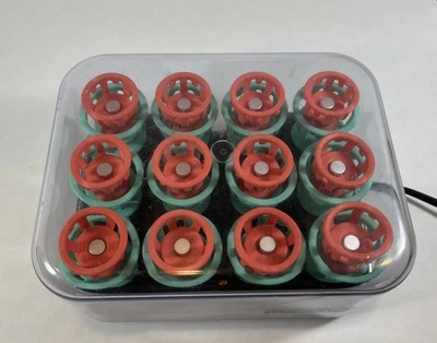 Antigo Clairol Lock N Roll Hot Hair Rollers Curlers Concurso Dança 24 Spoolies Funciona - Imagem 1 de 4