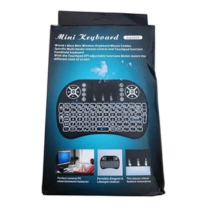 Mini Wireless Bluetooth Keyboard Remote Touchpad Smart-TV Android TV PC Backlit - Picture 1 of 2