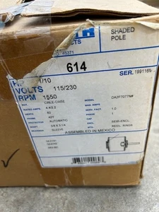 Motor de poste sombreado A. O. Smith modelo 614 DA2F7077N# HP1/10 RPM1550 voltios115/230 - Imagen 1 de 12