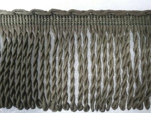 6 yardas FRANJA LINGOTE 6" - VERDE OLIVA OSCURO - Tapicería Silla Tela Borde - Imagen 1 de 1