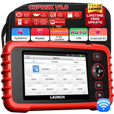 2025 Launch X431 CRP123X V2.0 Profi OBD2 Diagnóstico Coche Escáner ABS SRS Motor