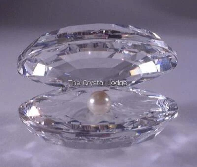 SWAROVSKI CRYSTAL OYSTER SHELL WITH PEARL LARGE 014389 MINT BOXED RETIRED RARE - Image 1 of 4