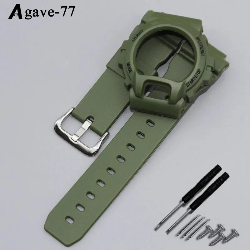 Resin Watch Band &Bezel For Casio G-Shock DW-6900/6930 DW6600/3230 Sports Strap - Image 1 of 4