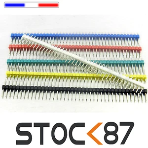 930M# 6pcs barrette mâle 40 pins 6 couleurs 2,54mm sécable - arduino DIY - Imagen 1 de 1