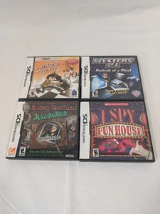 Nintendo DS Games Lot of 4 Chess for Kids Mystery P.I. Mystery Case File I Spy - Picture 1 of 21