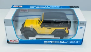 Maisto 1:18 Model Special Edition - 2014 Jeep Wrangler Diecast Yellow - Picture 1 of 16