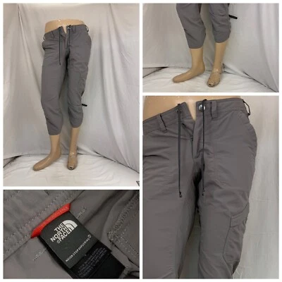 Pantalones capri para mujer The North Face talla 4 Delanteros planos de nailon grises para senderismo YGI Y1-83 Foto 1 de 4