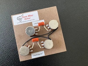 Prewired Kit Fits Gibson Epiphone Les Paul Short Shaft Pots Orange Drop Caps - Picture 1 of 4