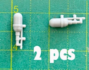 Accessorio serbatoio radiocomandato 1/16 parte estintore 2,4 cm stampato in 3D una coppia UK - Foto 1 di 1