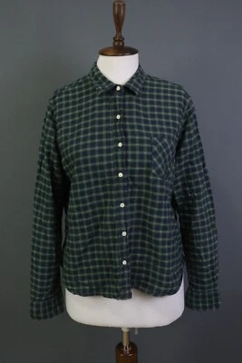 Denim & Supply Ralph Lauren RL Tomboy Green Check Button Down Top Shirt Size XL - Image 1 of 4