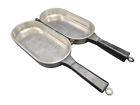 Vintage Miracle Maid Aluminum Cookware G2 Hinged Omelet Fish Pan Belgian Iron