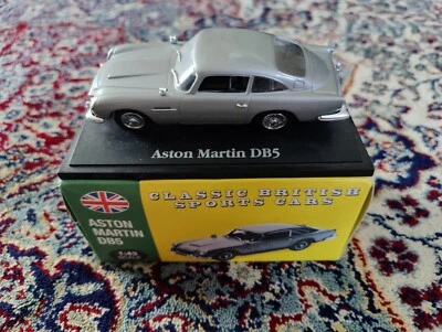 COCHE MODELO ASTON MARTIN DB5 ESCALA 1:43 GRIS ATLAS CLÁSICO DEPORTIVO Foto 1 de 4