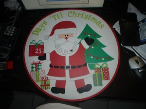 Elrene Santa Countdown To Christmas Spinner Placemat. - Picture 1 of 2