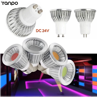Dimmable DC 24V GU10 E27 MR16 E14 B22 COB LED Spotlight Bulb 12W 9W 7W Lamps RM - Image 1 of 4