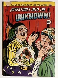 ADVENTURES INTO THE UNKNOWN #12 GOLDEN AGE 1950 ACG PRE CODE HORROR - Imagen 1 de 2