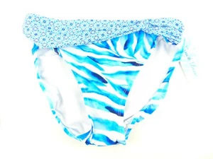 Bikini Beach Diva parte inferior azul/blanco para mujer 12 nuevas con etiquetas - Imagen 1 de 6