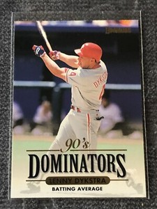1994 Donruss 90's Dominators Batting Average Lenny Dykstra Philadelphia Phillies