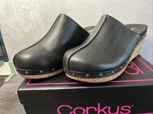 Corkys Marley Kork Keilabsatz Clogs schwarz Größe 9 - Bild 1 von 10