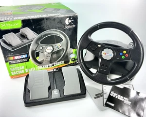 Logitech Nascar Racing Wheel and Pedals para Xbox Original en Caja OEM Probada - Imagen 1 de 17