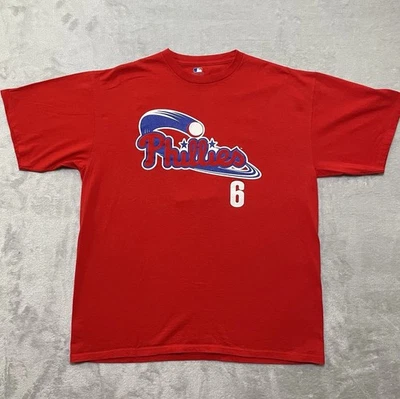 Ryan Howard #6 Philadelphia Phillies Red Player T-shirt Mens X-Large MLB Cotton - Image 1 of 4