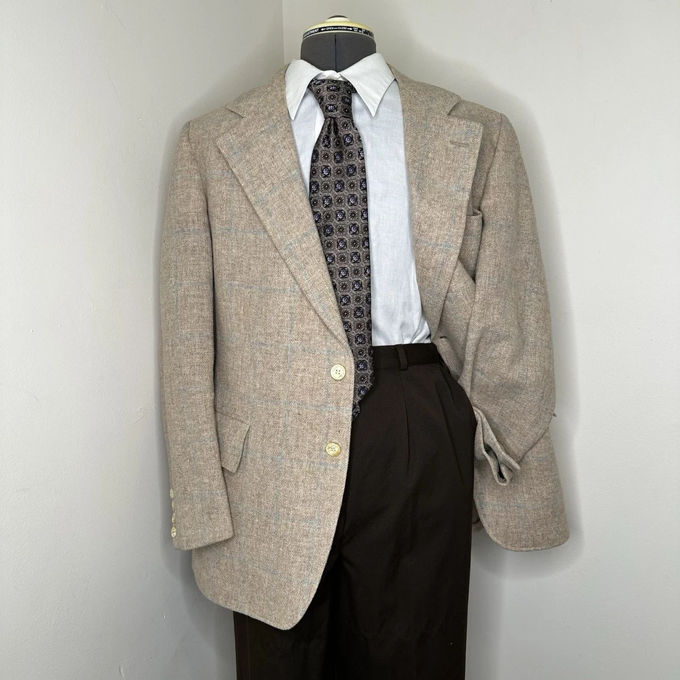 Blazer 41R de Cricketeer de la década de 1960 de lana tweed grande 45" abrigo deportivo traje chaqueta EE. UU. Foto 1 de 4
