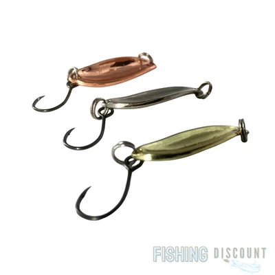 3x Forellen-Blinker – 2,5 g | 3 cm – Kunstköder in 3 Farben für Forelle & Barsch - Bild 1 von 3