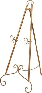 Cavalletto espositore regolabile grande free standing pergamena in metallo 79 con catena - Foto 1 di 8