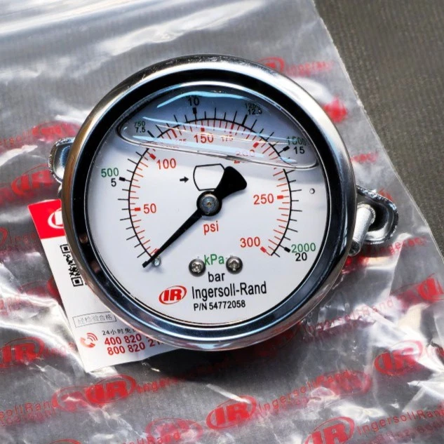 INGERSOLL RAND IR New Pressure Gauge Panel Mount IR 54772058 For INGERSOLL RAND Air Compressor