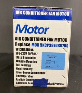 A/C Condenser Fan Motor replaces 5KCP39EGS070S 1/4 hp, 1100 RPM, 208-230V GE - Picture 1 of 12