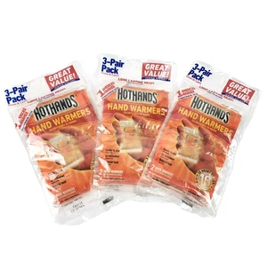 Lot of 3 (9 Pairs) HotHands Hand Warmers Air Activated 10 Hrs Heat Exp 10/27 - Picture 1 of 8