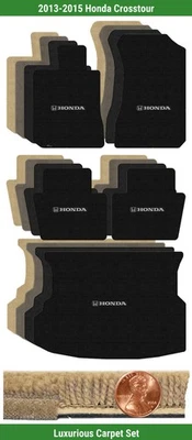 Набор ковриков Custom Luxe для Honda Crosstour 2013-2015 годов выпуска с логотипом (5 штук) #RW3 - Изображение 1 из 4