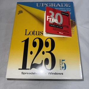 Lotus 123 Spreadsheet - Release 5  Vintage Software 3.5” Disks SEALED - Picture 1 of 10